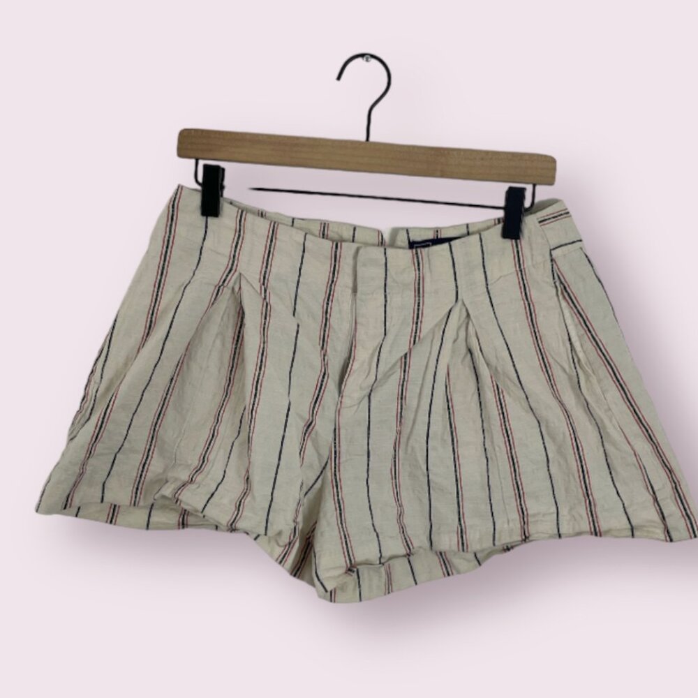 Striped Pleated High Glam Girly Picnic Summer Spring Modern Hip Artsy Shorts